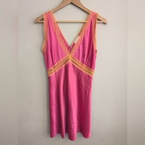 Isalis Pink Orange Slip Dress Size L